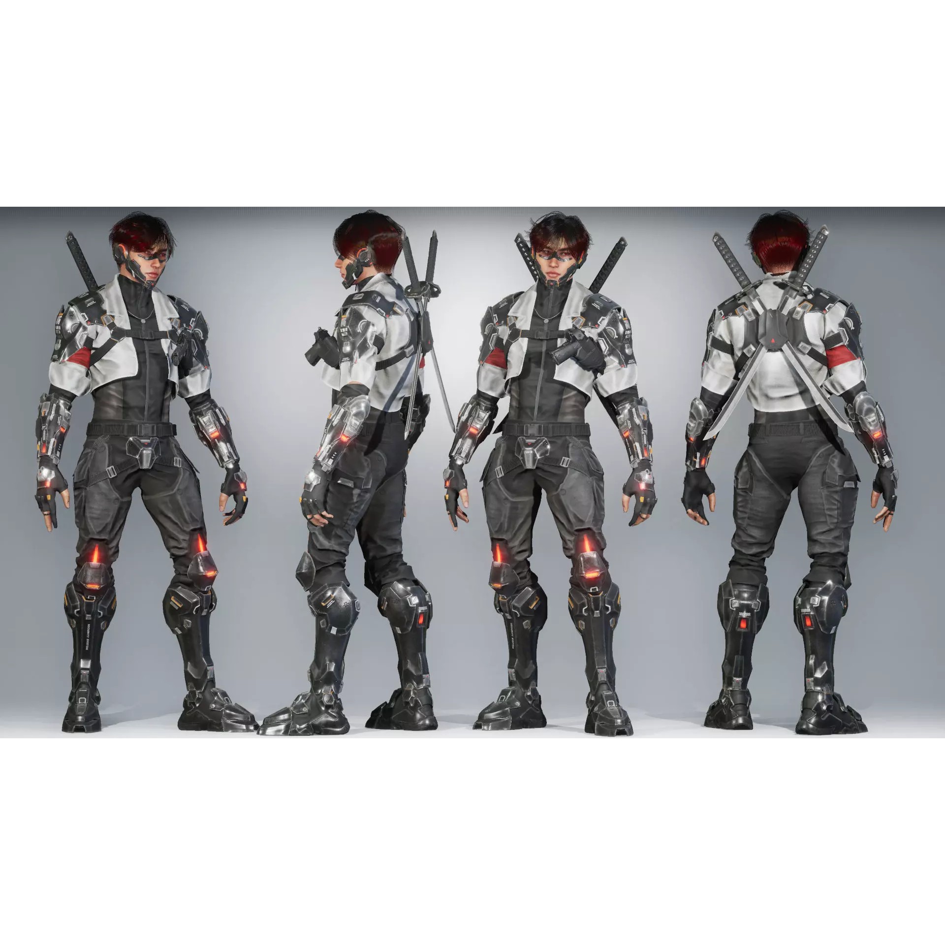 Hero Super Soldier - Low-Poly Game-Ready 3D Model - View 2