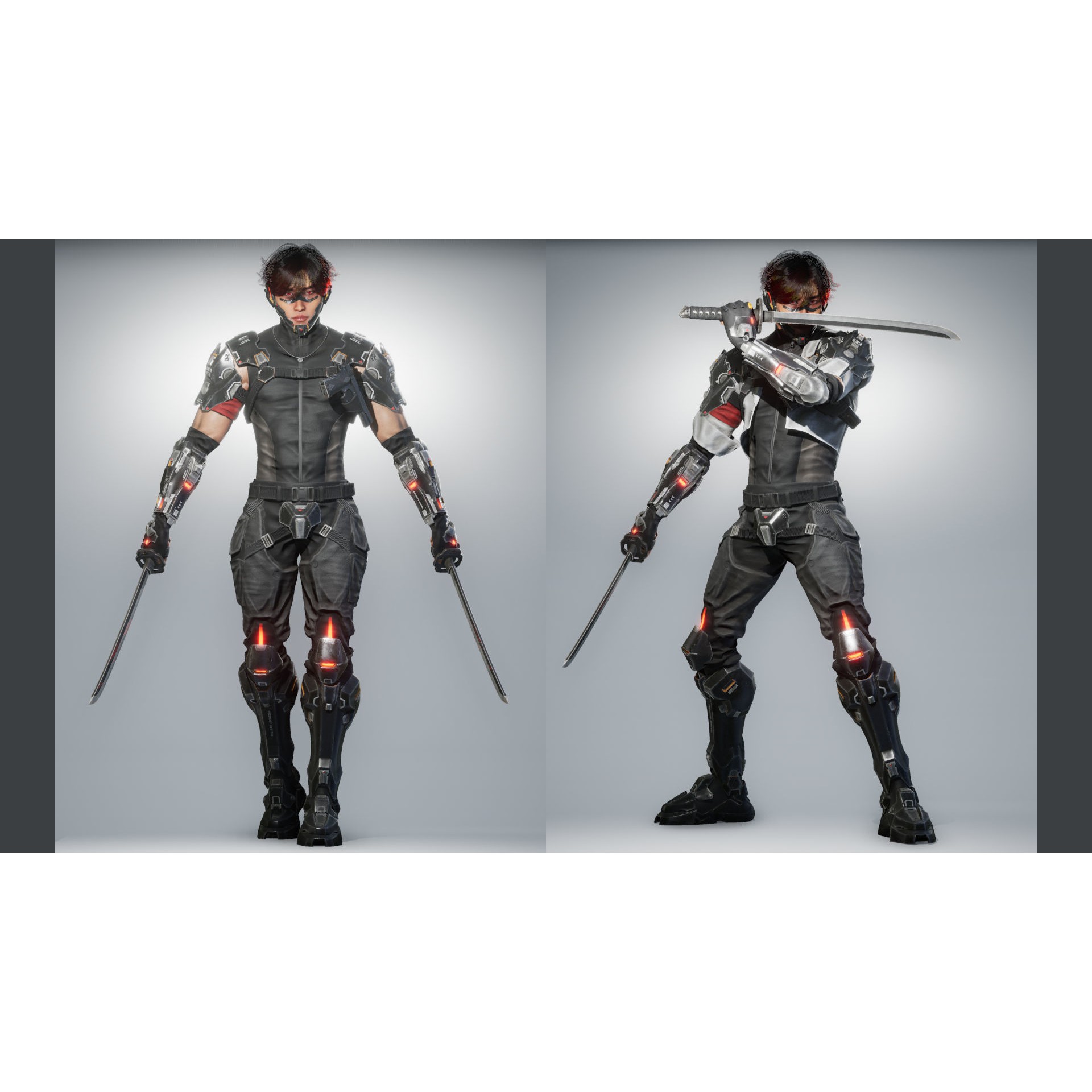 Hero Super Soldier - Low-Poly Game-Ready 3D Model - View 5