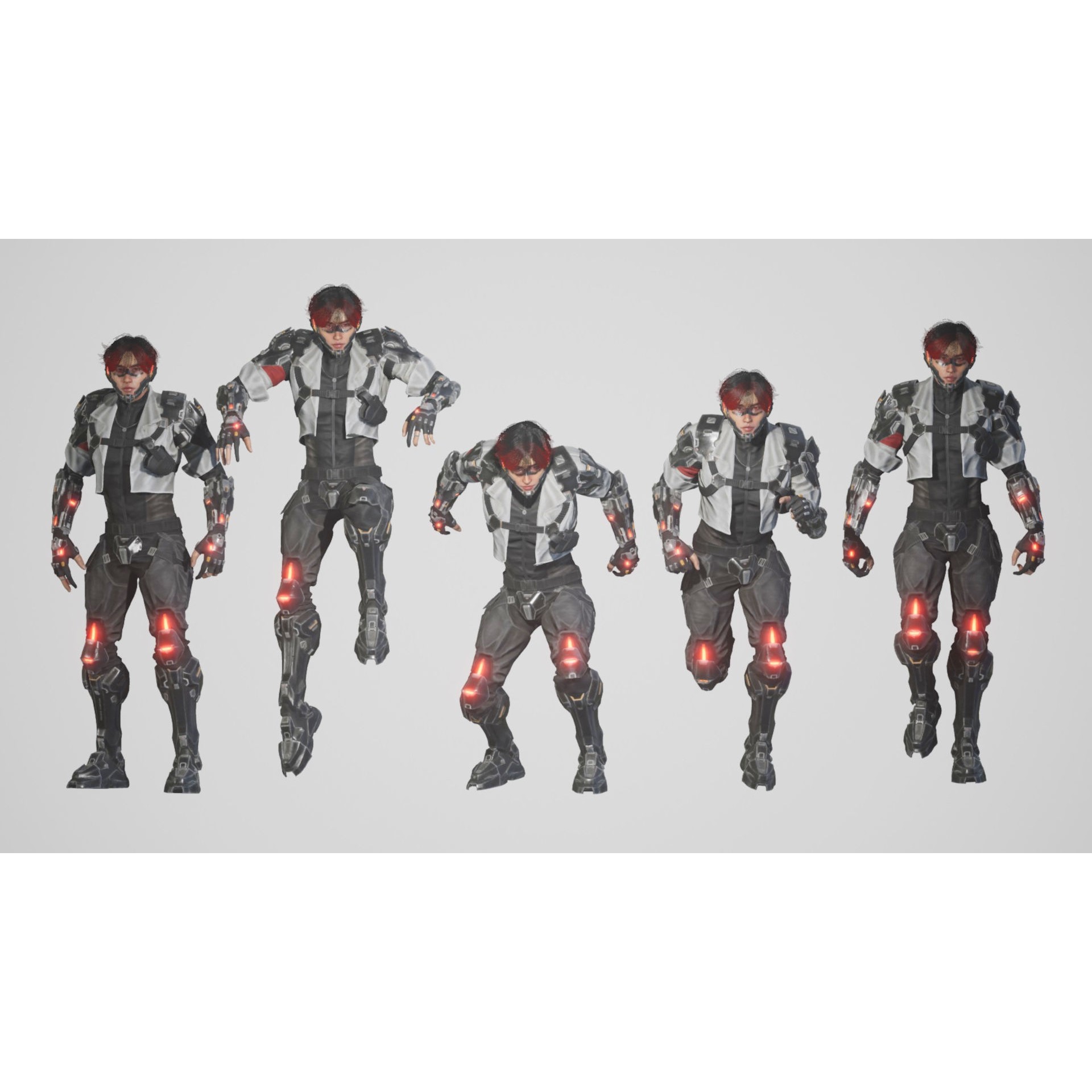 Hero Super Soldier - Low-Poly Game-Ready 3D Model - View 8