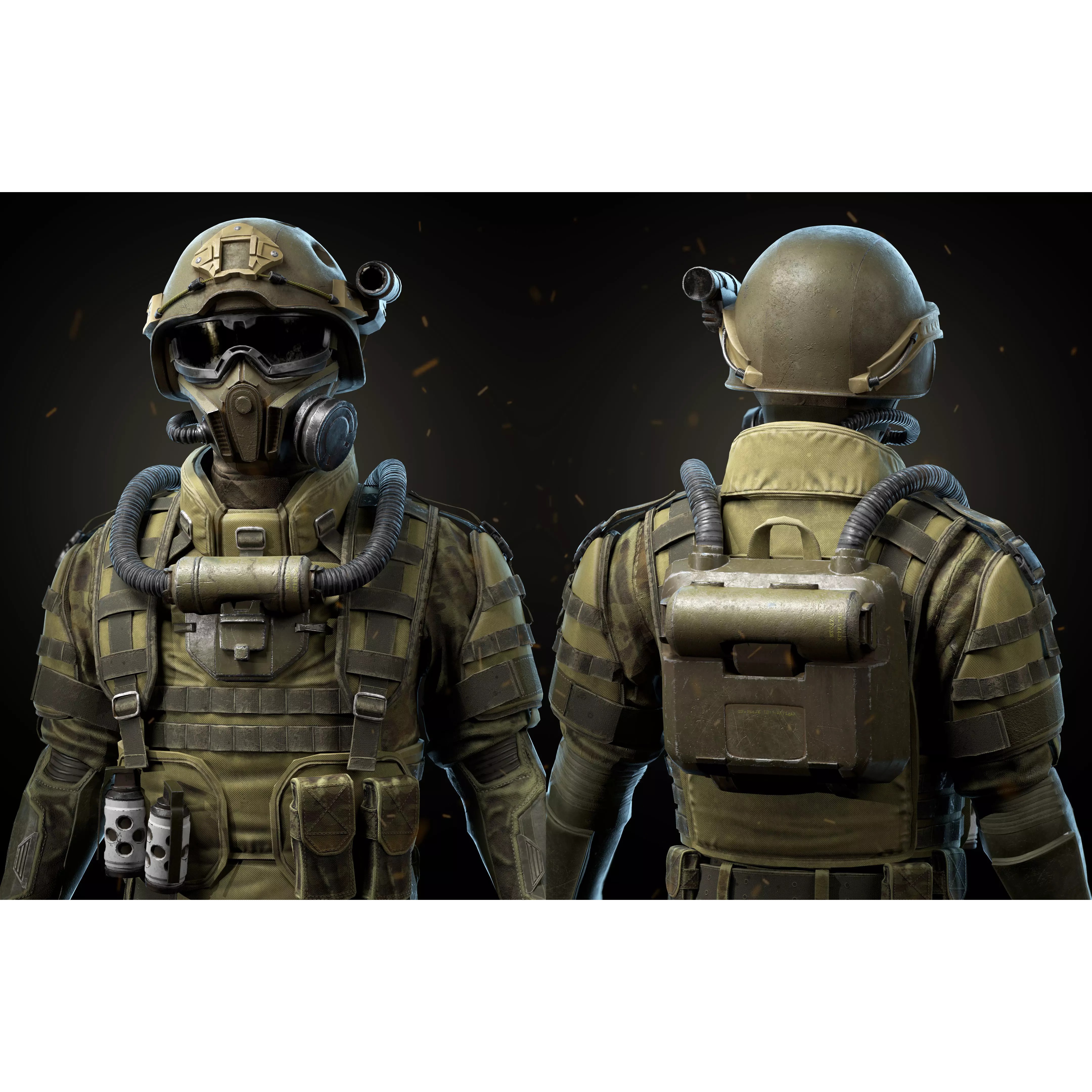 Modern Soldier - Low-Poly Game-Ready 3D Model - View 2