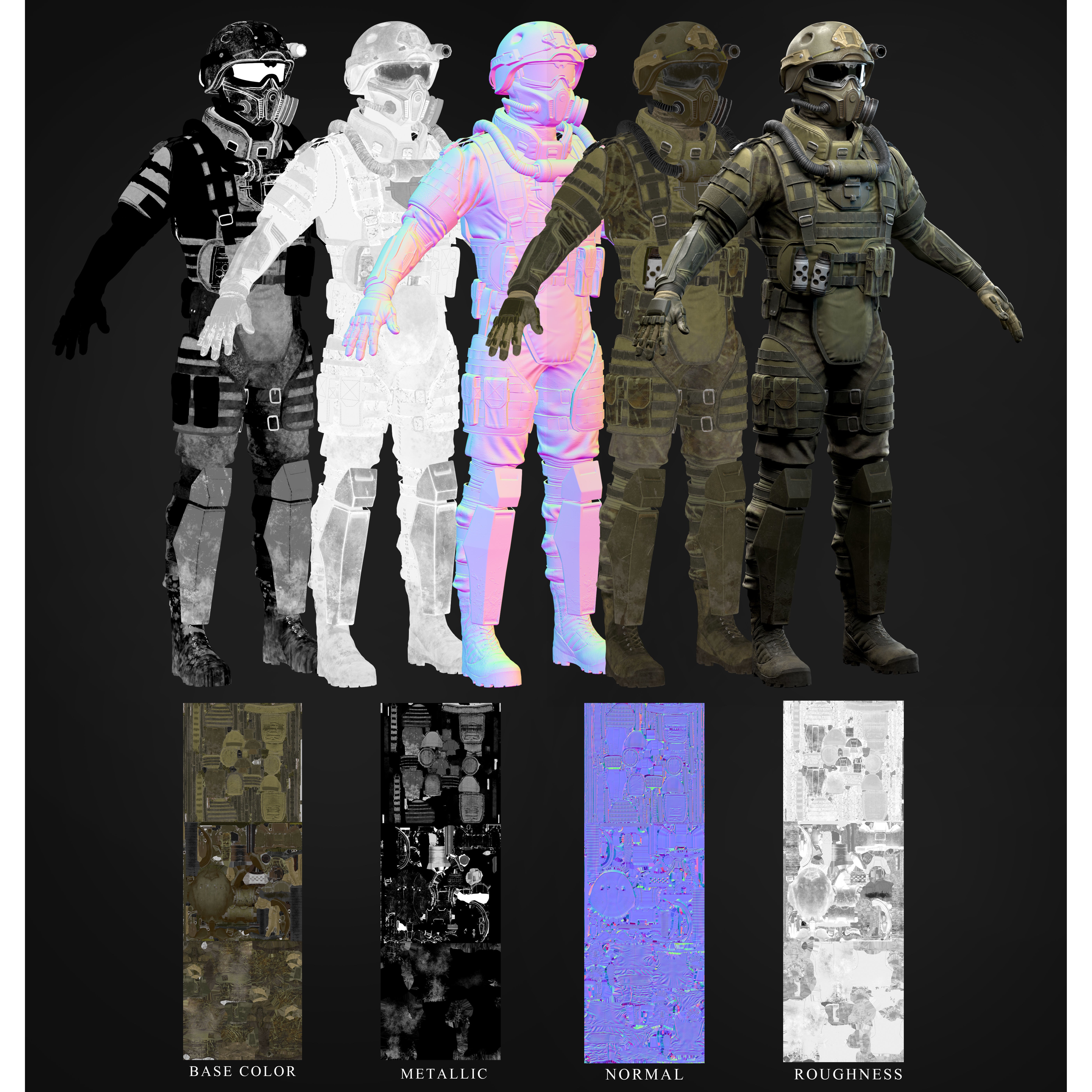 Modern Soldier - Low-Poly Game-Ready 3D Model - View 6