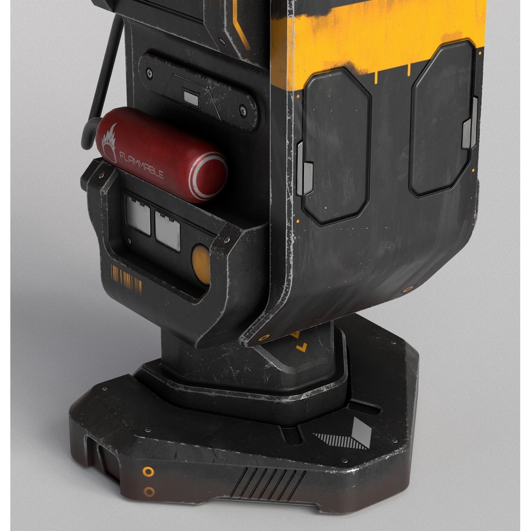 Sci-fi Console Archie Two 3D Model – Low Poly PBR Game Asset, FBX - View 10