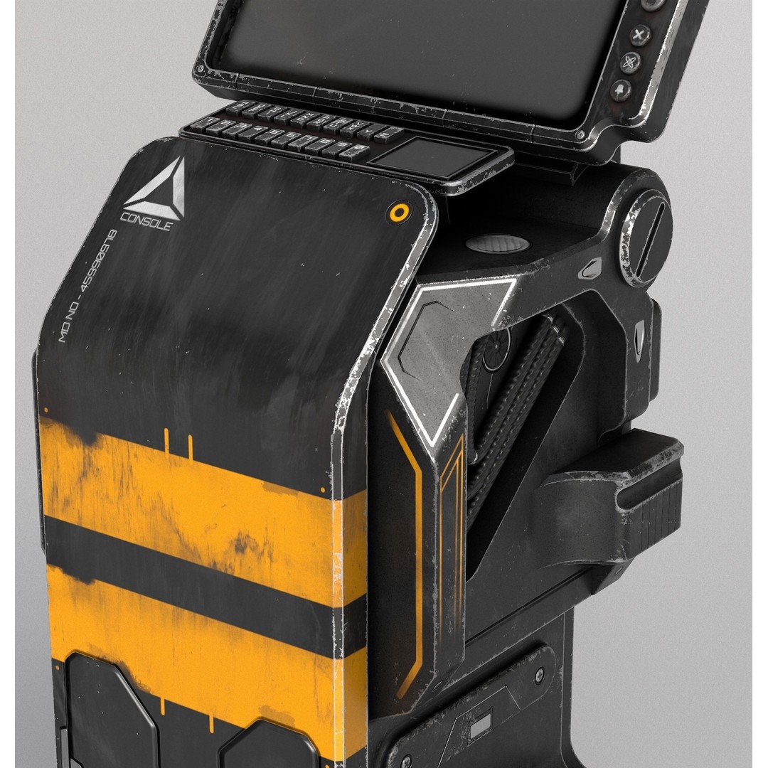 Sci-fi Console Archie Two 3D Model – Low Poly PBR Game Asset, FBX - View 12