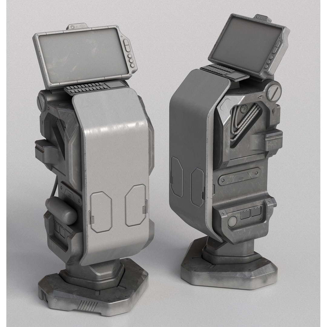 Sci-fi Console Archie Two 3D Model – Low Poly PBR Game Asset, FBX - View 15