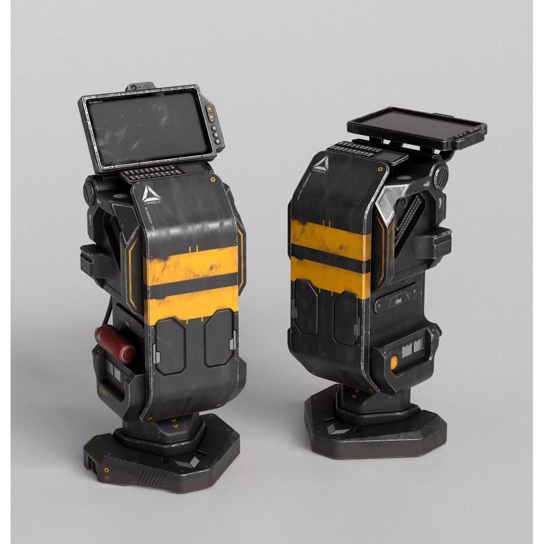 Sci-fi Console Archie Two 3D Model – Low Poly PBR Game Asset, FBX - View 2