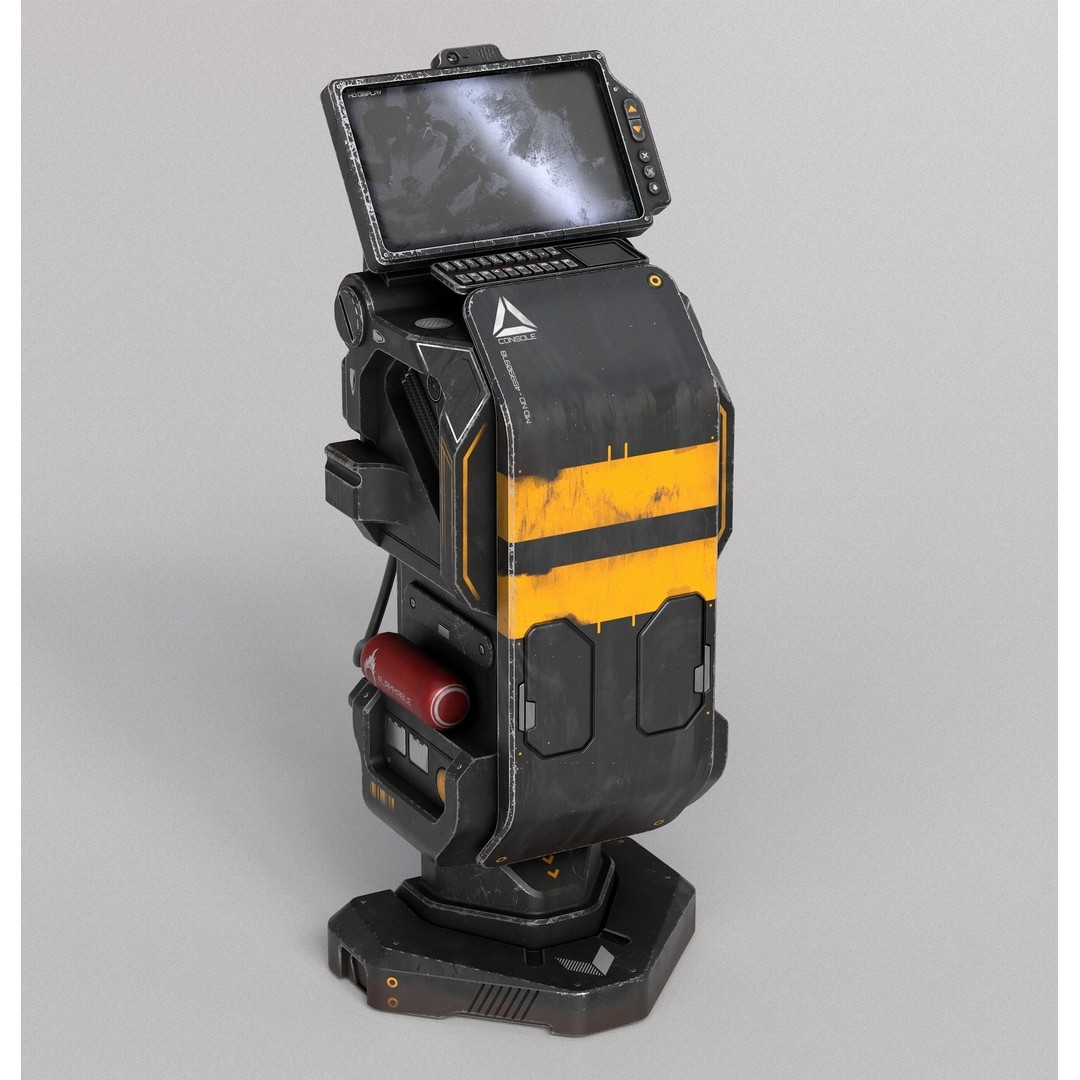Sci-fi Console Archie Two 3D Model – Low Poly PBR Game Asset, FBX - View 3