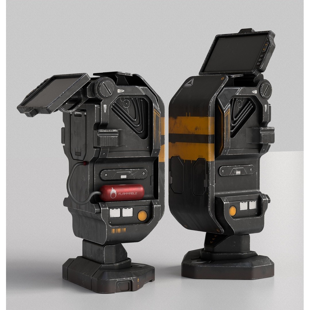 Sci-fi Console Archie Two 3D Model – Low Poly PBR Game Asset, FBX - View 6