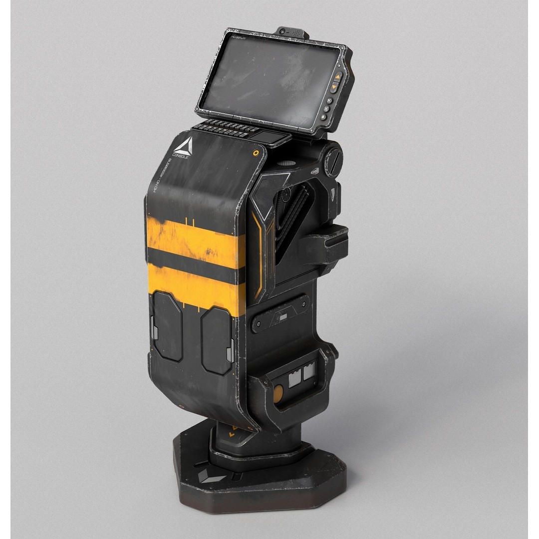 Sci-fi Console Archie Two 3D Model – Low Poly PBR Game Asset, FBX - View 7