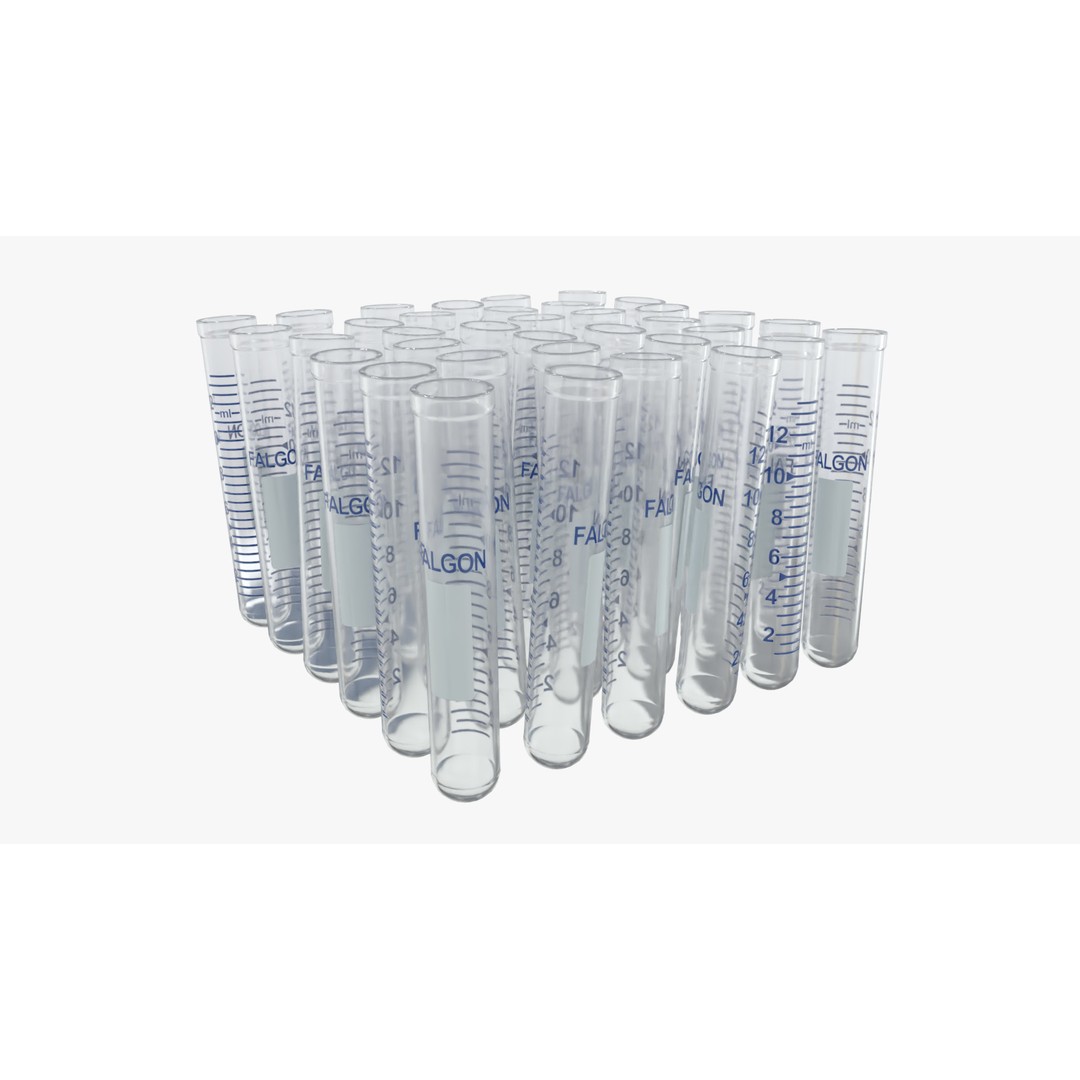 14 ml Liquid Rack 3D Model – Low Poly Laboratory Asset, FBX - View 5
