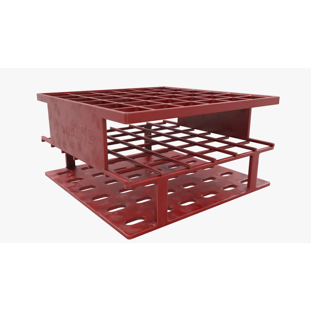 14 ml Liquid Rack 3D Model – Low Poly Laboratory Asset, FBX - View 9