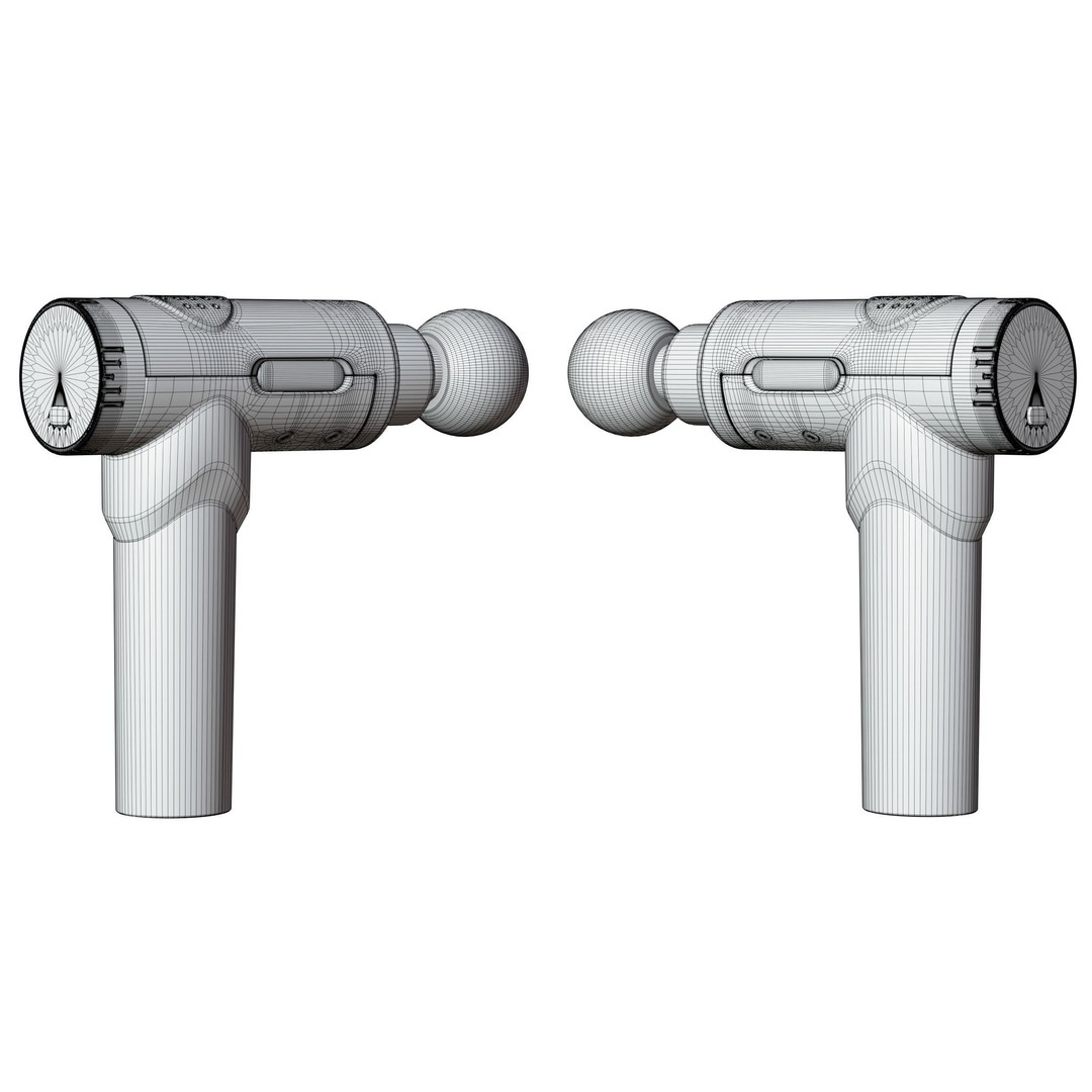 Massage Gun 3D Model – High Poly PBR Asset with Multiple Heads - View 11