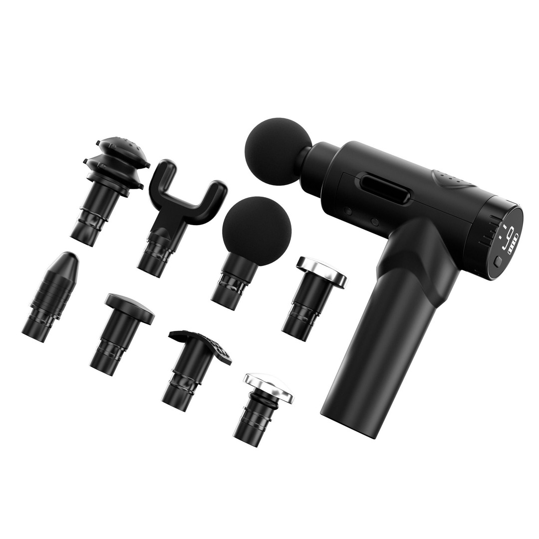 Massage Gun 3D Model – High Poly PBR Asset with Multiple Heads - View 3