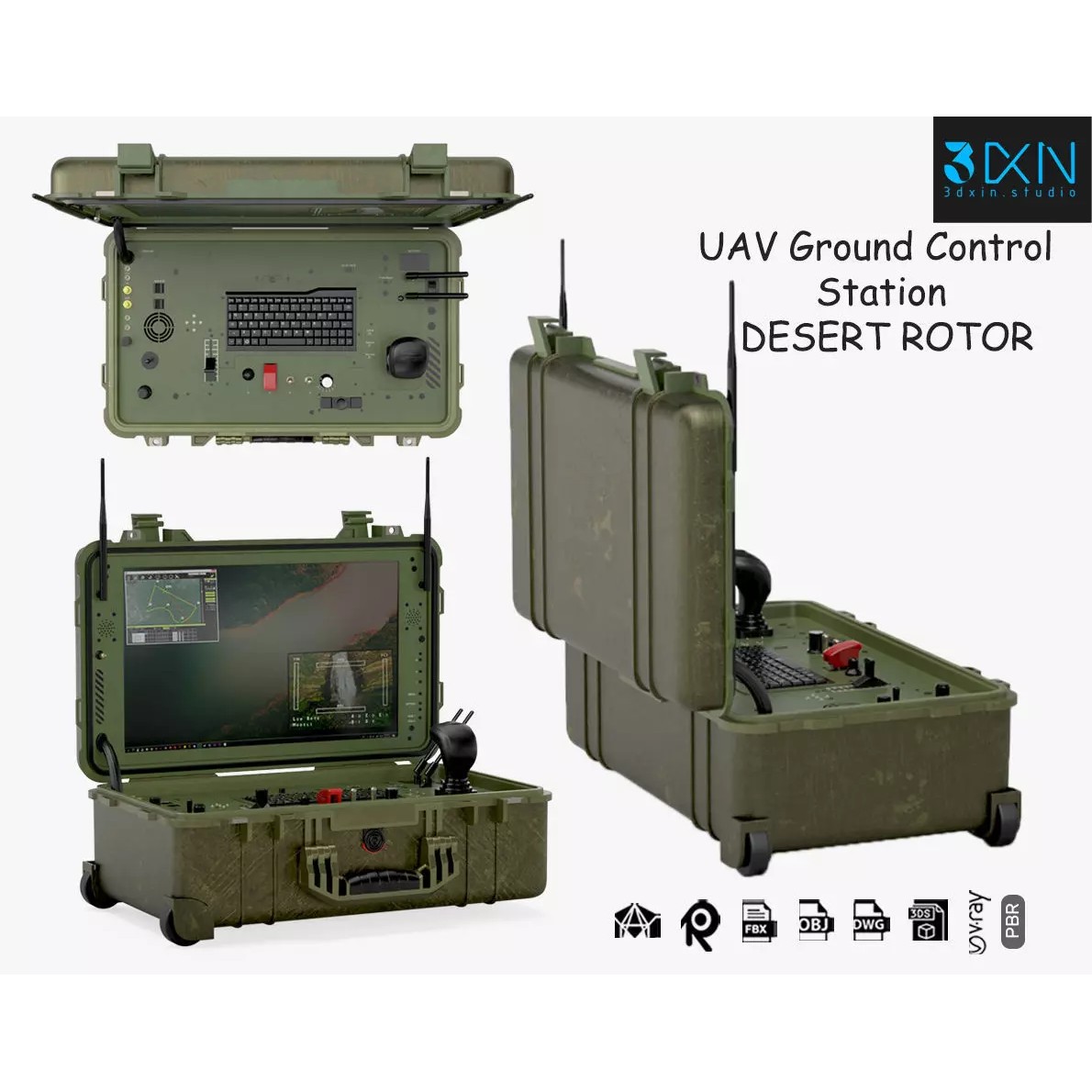 UAV Ground Control Station - Game-Ready 3D Model - View 2