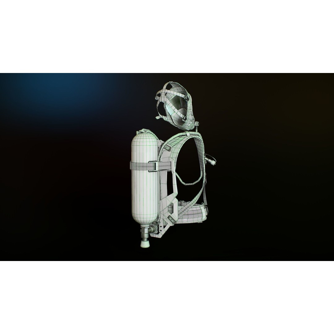 MSA M1 Breathing System 3D Model – Low Poly Game-Ready, Rigged FBX
