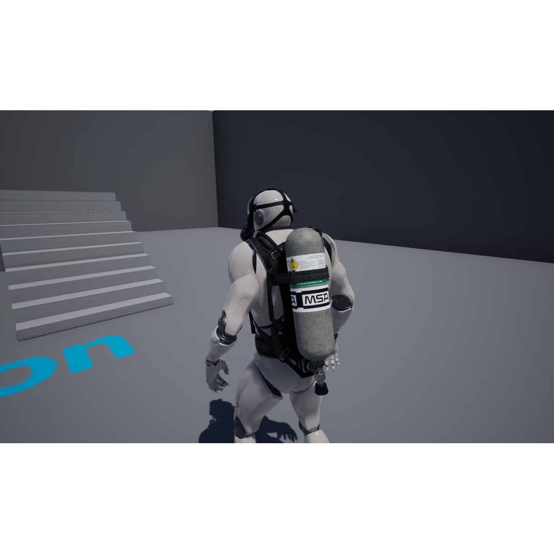 MSA M1 Breathing System 3D Model – Low Poly Game-Ready, Rigged FBX - View 11