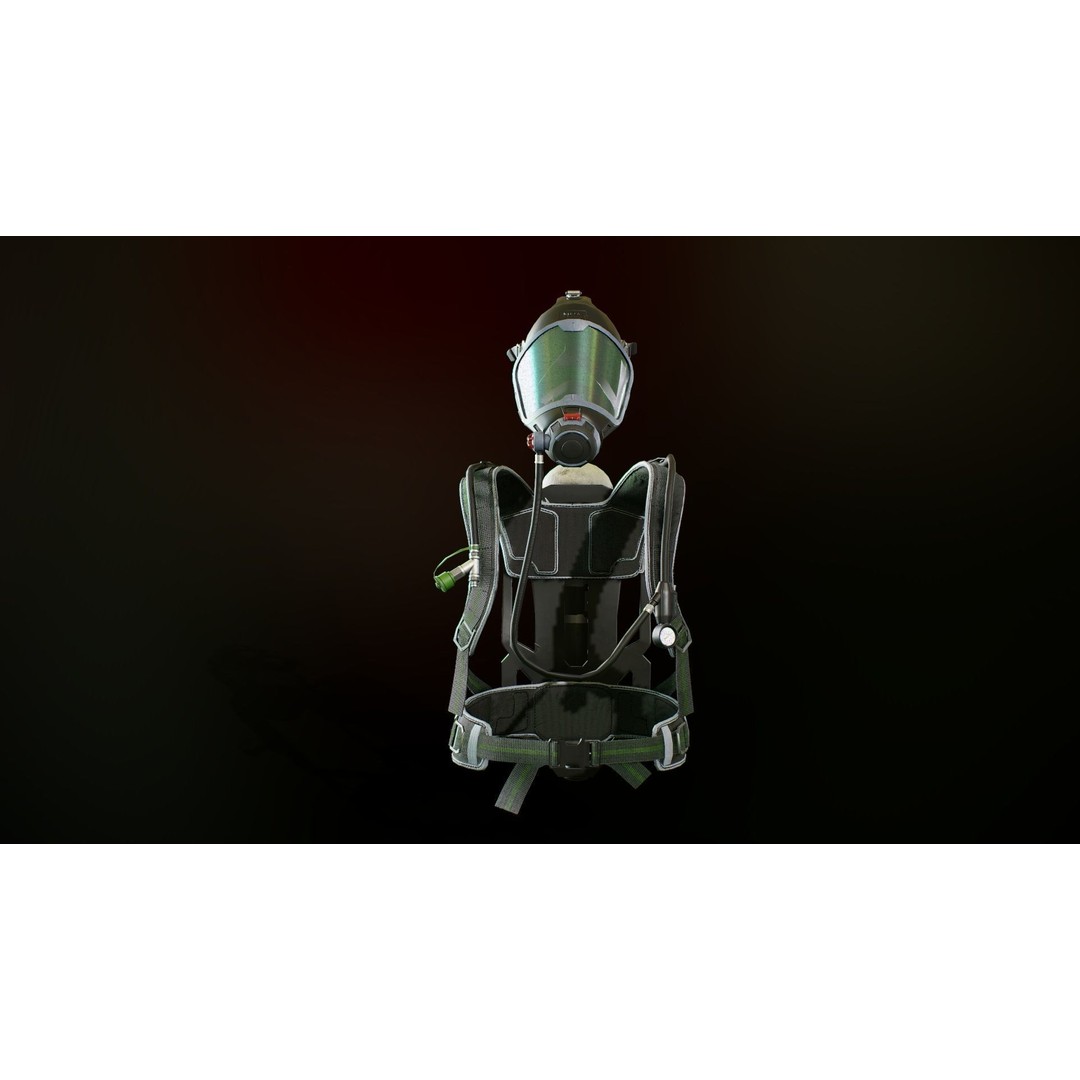 MSA M1 Breathing System 3D Model – Low Poly Game-Ready, Rigged FBX - View 16