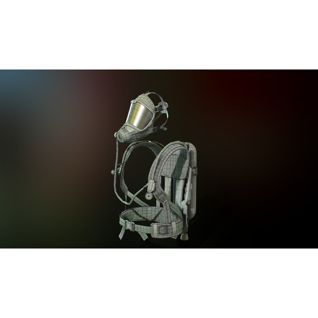 MSA M1 Breathing System 3D Model – Low Poly Game-Ready, Rigged FBX - View 18