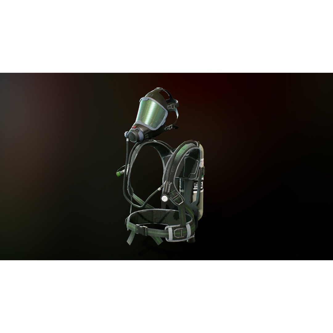 MSA M1 Breathing System 3D Model – Low Poly Game-Ready, Rigged FBX - View 19