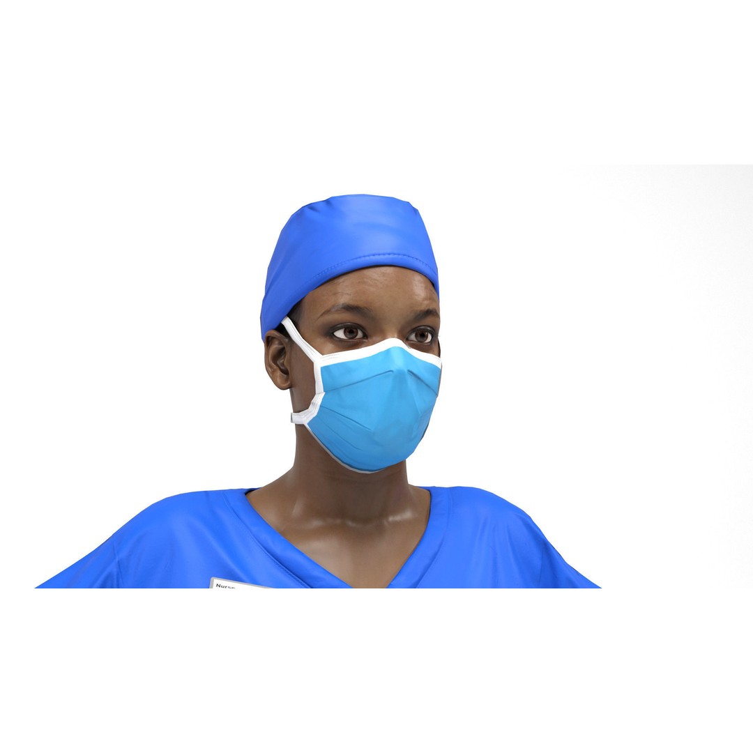Nurse 3D Model – Low Poly Animated Character for Games, FBX, OBJ - View 13