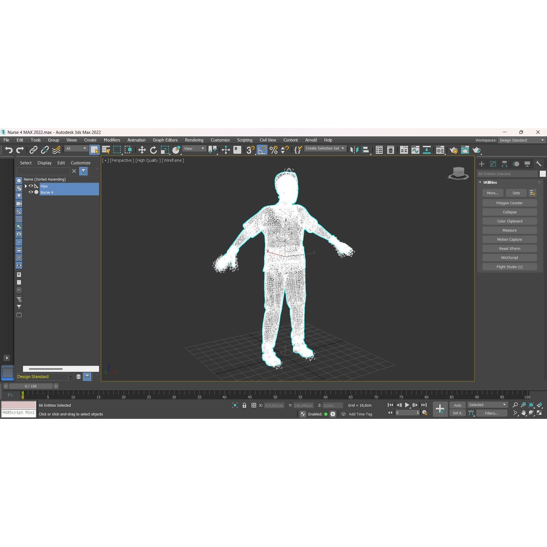 Nurse 3D Model – Low Poly Animated Character for Games, FBX, OBJ - View 17