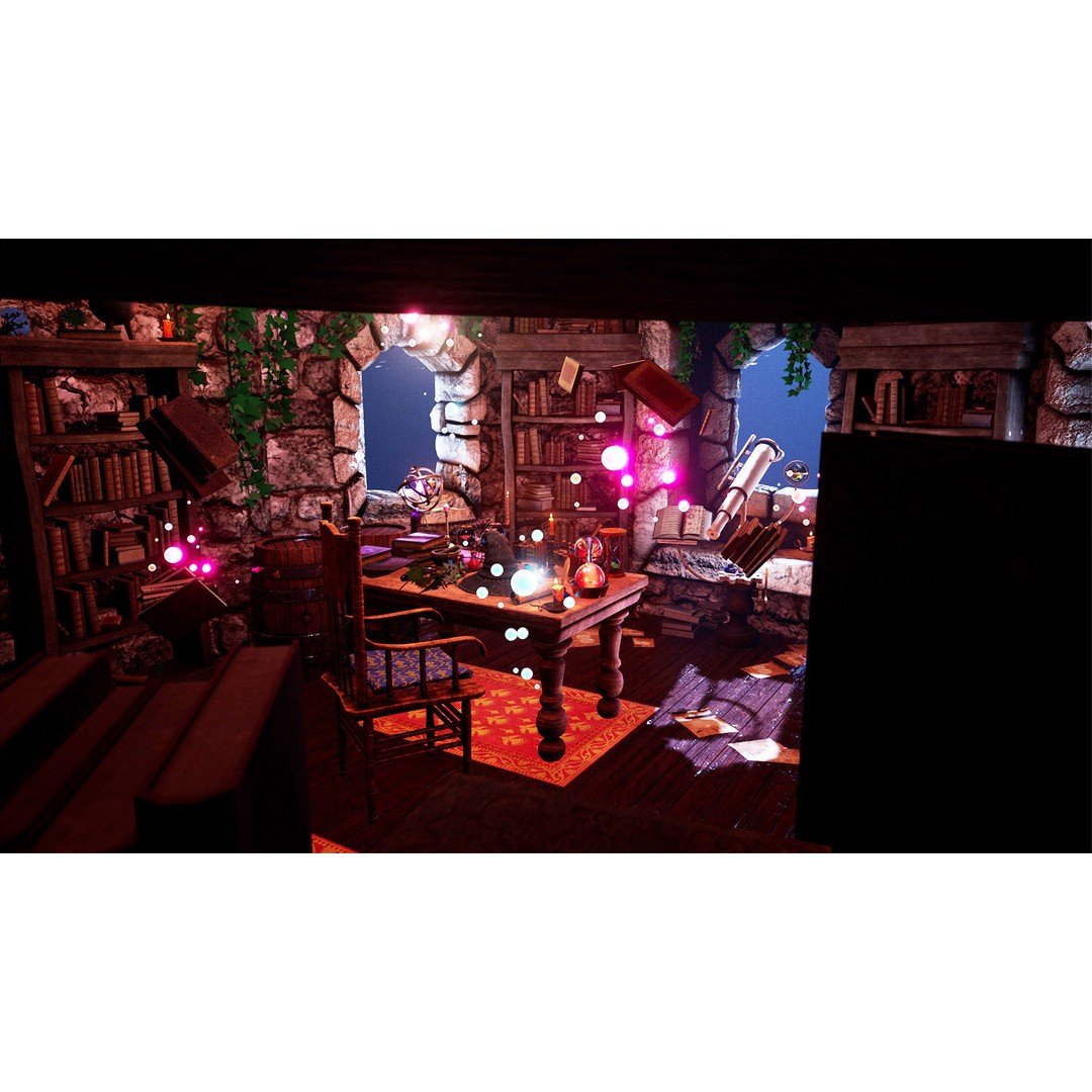 Wizard Room 3D Model – Low Poly Fantasy Interior, PBR Textures - View 13