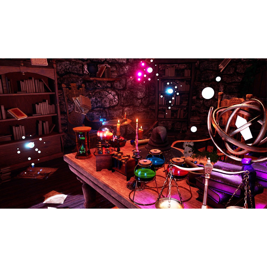 Wizard Room 3D Model – Low Poly Fantasy Interior, PBR Textures - View 14