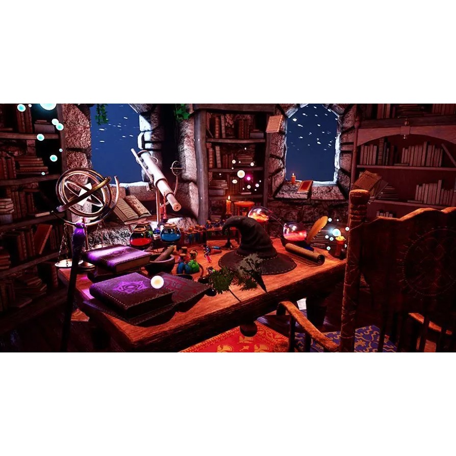 Wizard Room 3D Model – Low Poly Fantasy Interior, PBR Textures - View 2