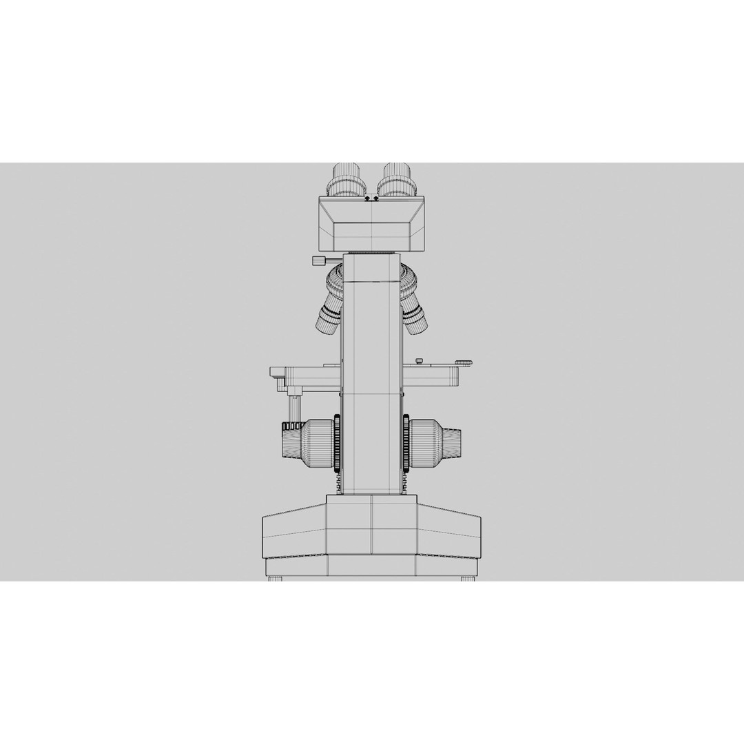 Microscope 3D Model – Low Poly PBR Asset for Science and Labs