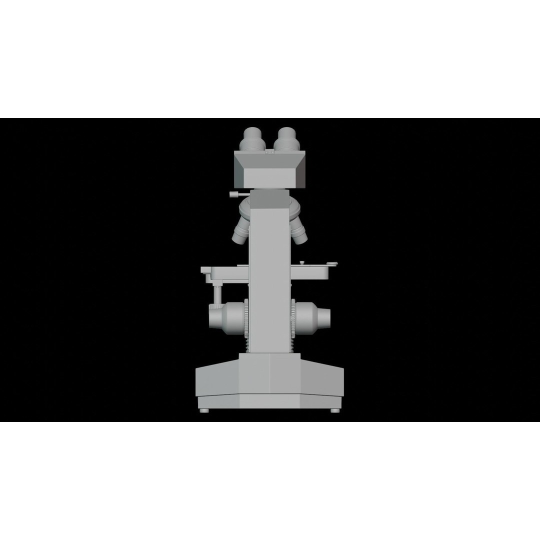 Microscope 3D Model – Low Poly PBR Asset for Science and Labs - View 10