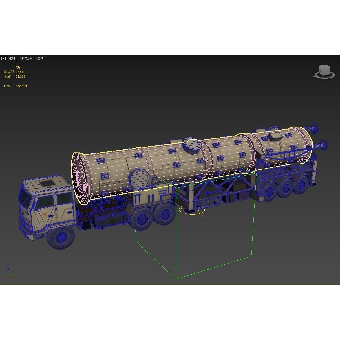 DF-21 CSS5 Ballistic Missile Launcher - Game-Ready 3D Model