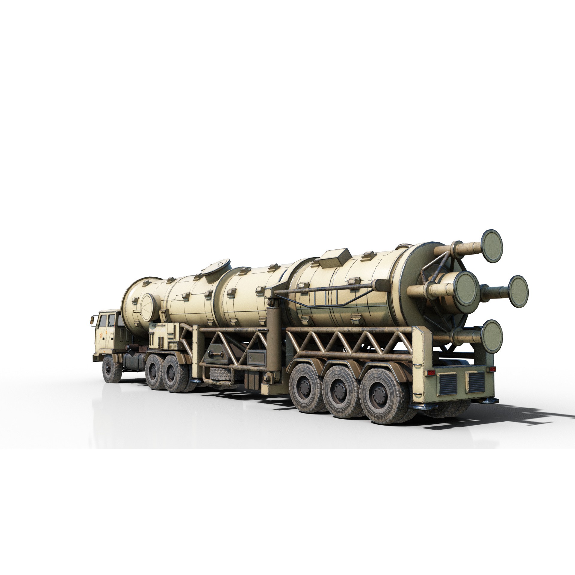 DF-21 CSS5 Ballistic Missile Launcher - Game-Ready 3D Model - View 13