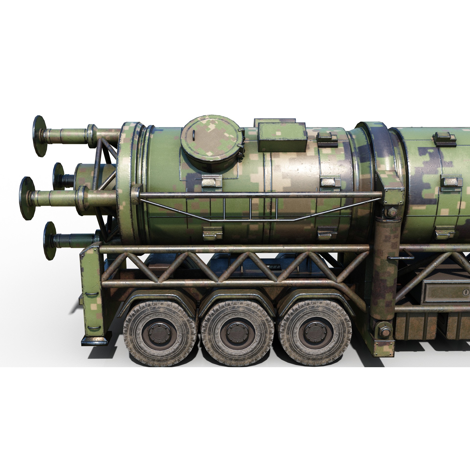DF-21 CSS5 Ballistic Missile Launcher - Game-Ready 3D Model - View 6