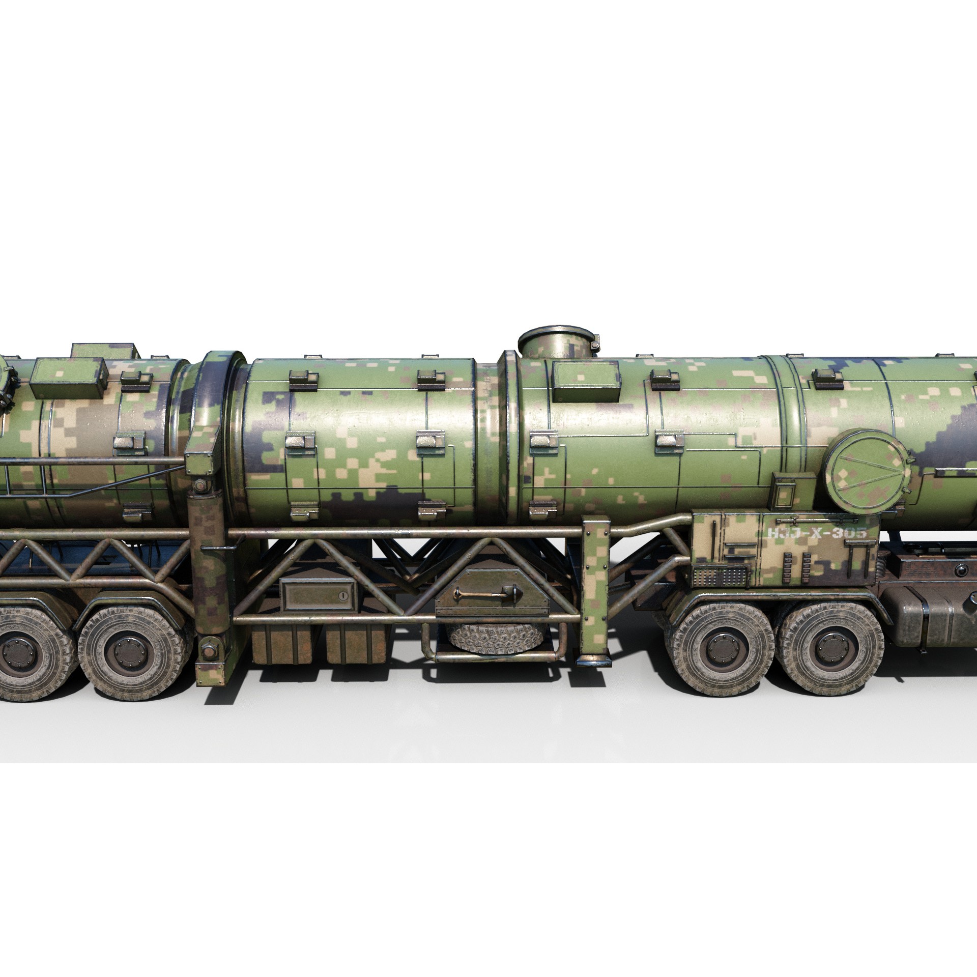 DF-21 CSS5 Ballistic Missile Launcher - Game-Ready 3D Model - View 7