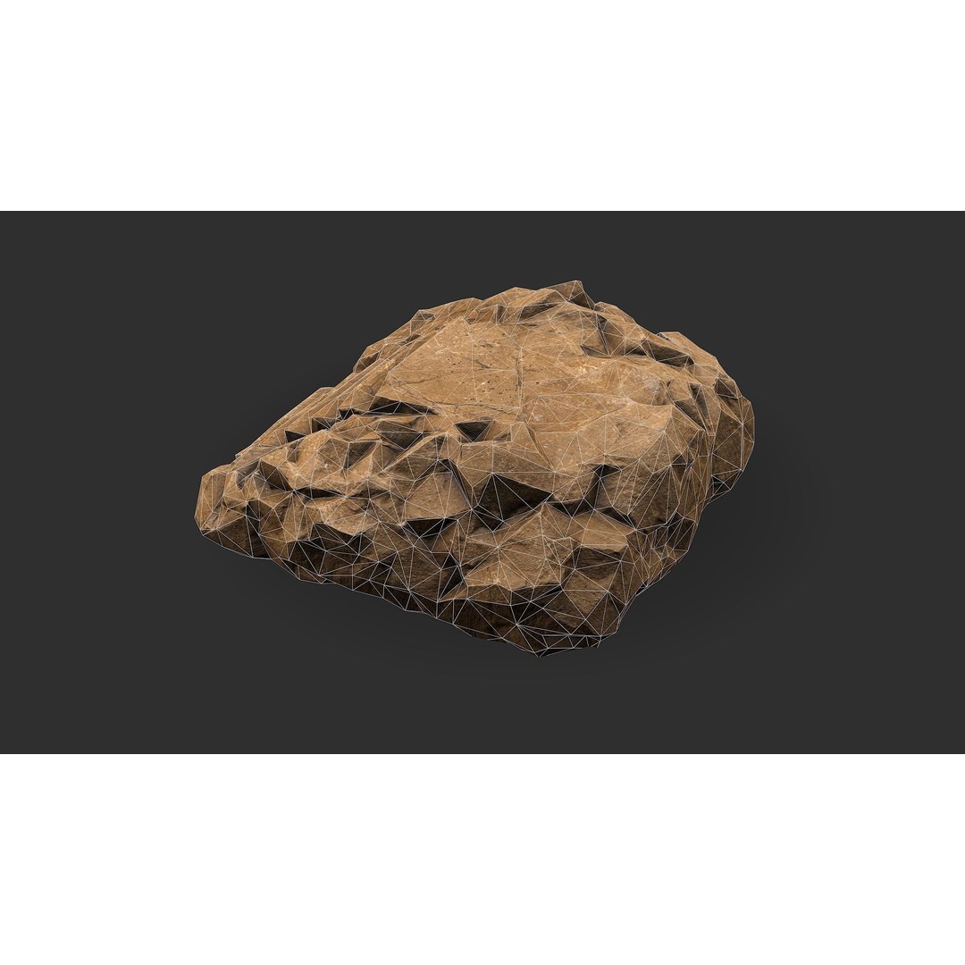 Stone Stairs 3D Model – Low Poly PBR Game Asset, FBX, OBJ