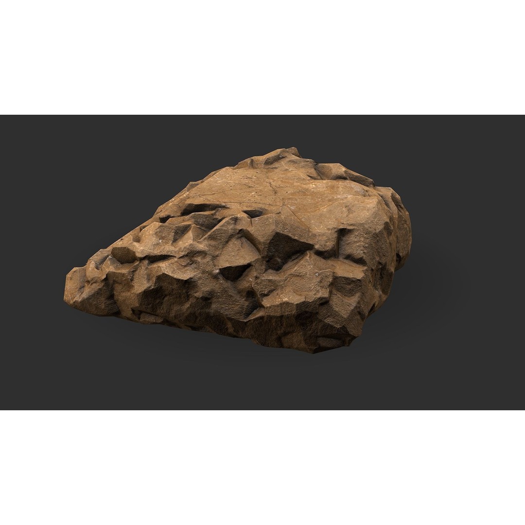 Stone Stairs 3D Model – Low Poly PBR Game Asset, FBX, OBJ - View 11