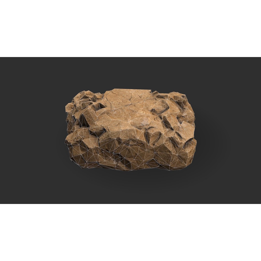 Stone Stairs 3D Model – Low Poly PBR Game Asset, FBX, OBJ - View 17