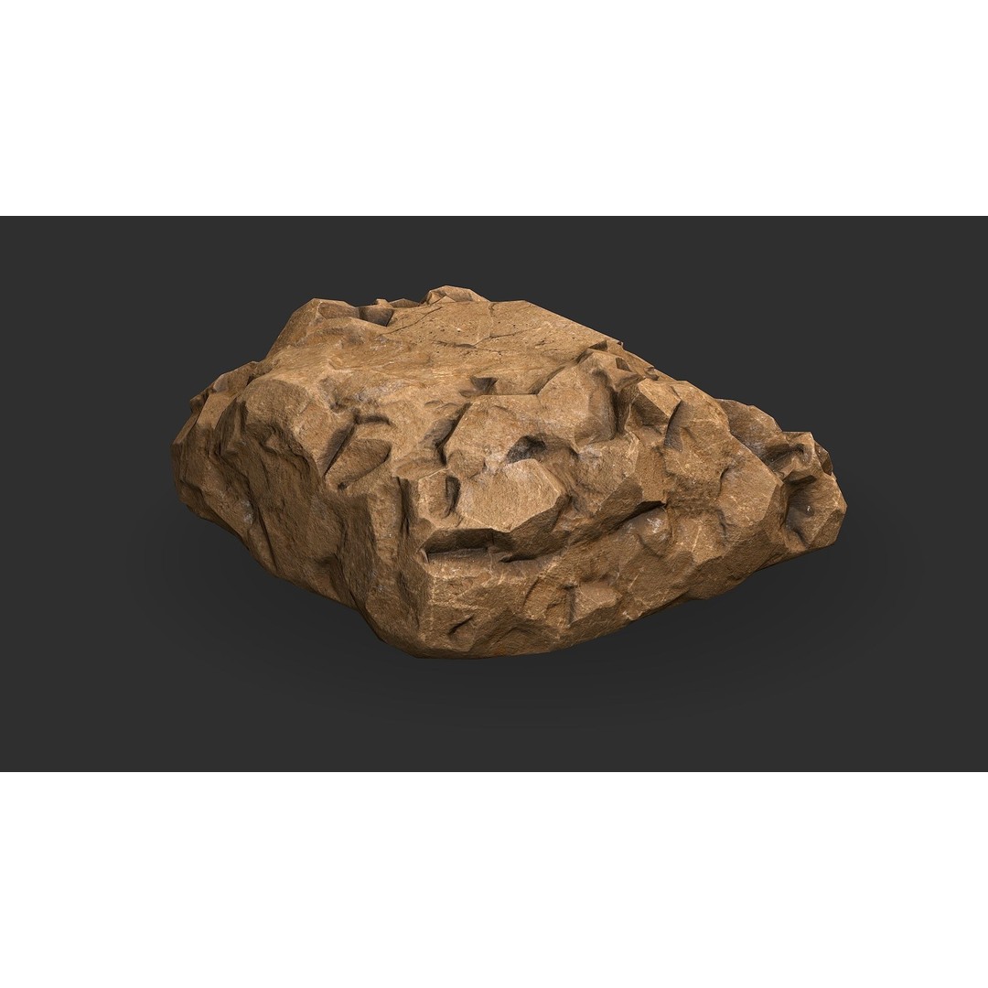 Stone Stairs 3D Model – Low Poly PBR Game Asset, FBX, OBJ - View 8