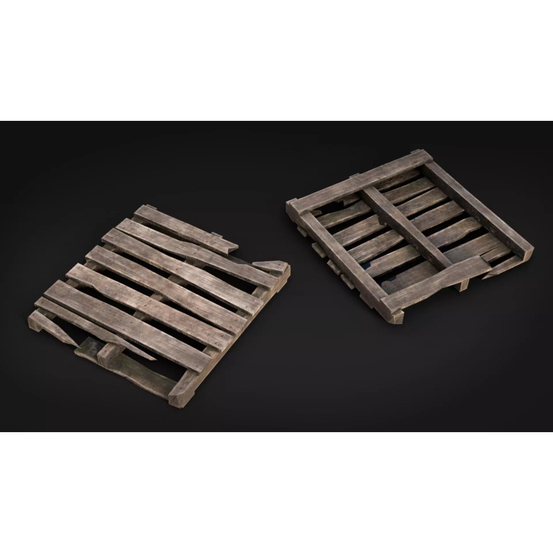Broken Wood Debris 3D Model – Low Poly Game Ready Assets, FBX - View 8