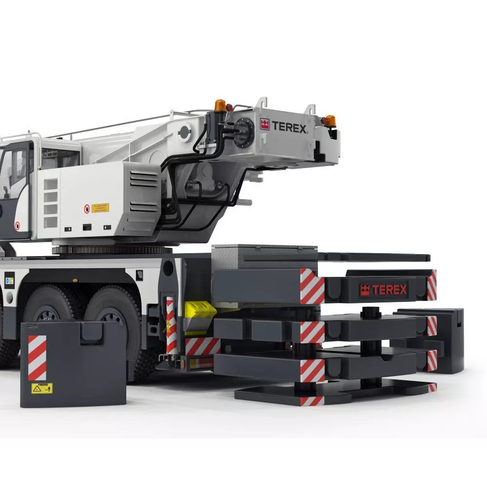 Terex Explorer 5500 All Terrain Crane 3D Model – High Poly PBR Asset, FBX, OBJ - View 34