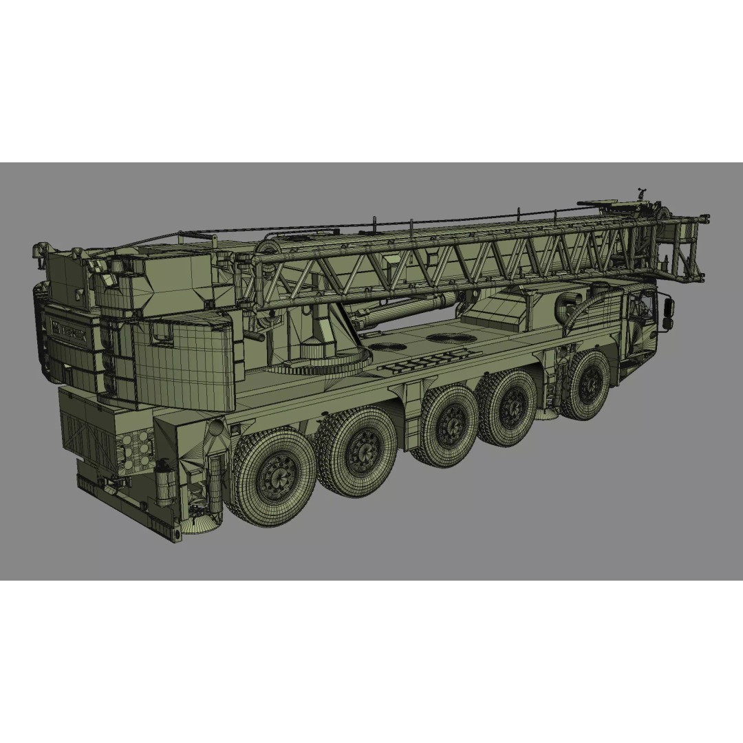 Terex Explorer 5500 All Terrain Crane 3D Model – High Poly PBR Asset, FBX, OBJ - View 57