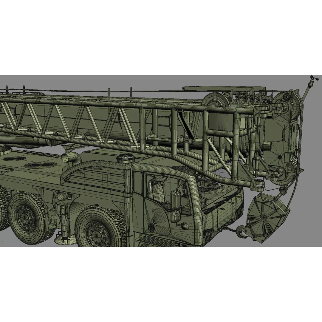 Terex Explorer 5500 All Terrain Crane 3D Model – High Poly PBR Asset, FBX, OBJ - View 59