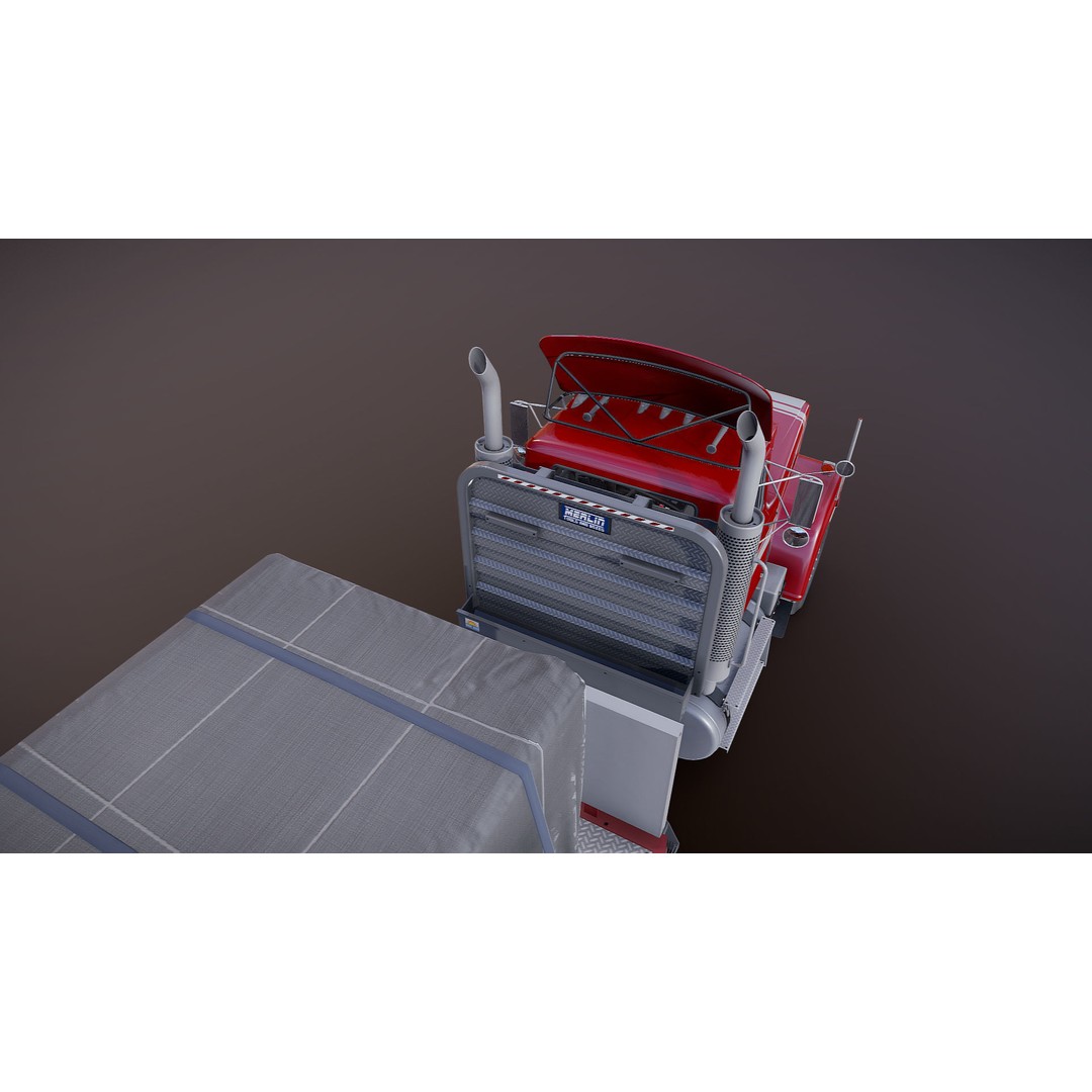 SuperLiner Dropdeck Trailer 3D Model – Low Poly Game Ready Asset, FBX - View 28