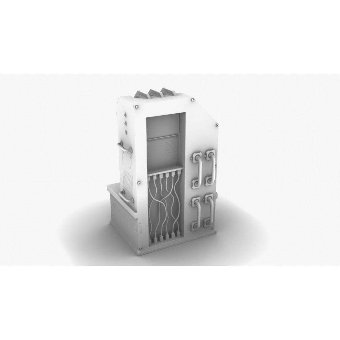 Sci-Fi Generator 3D Model – Low Poly Power Source, FBX, OBJ - View 8