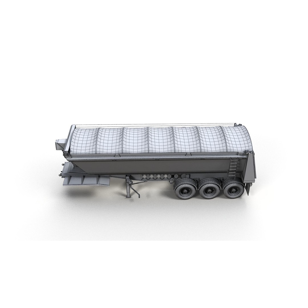Dump Trailer 3D Model – Low Poly Game Ready Asset, PBR Textures - View 13