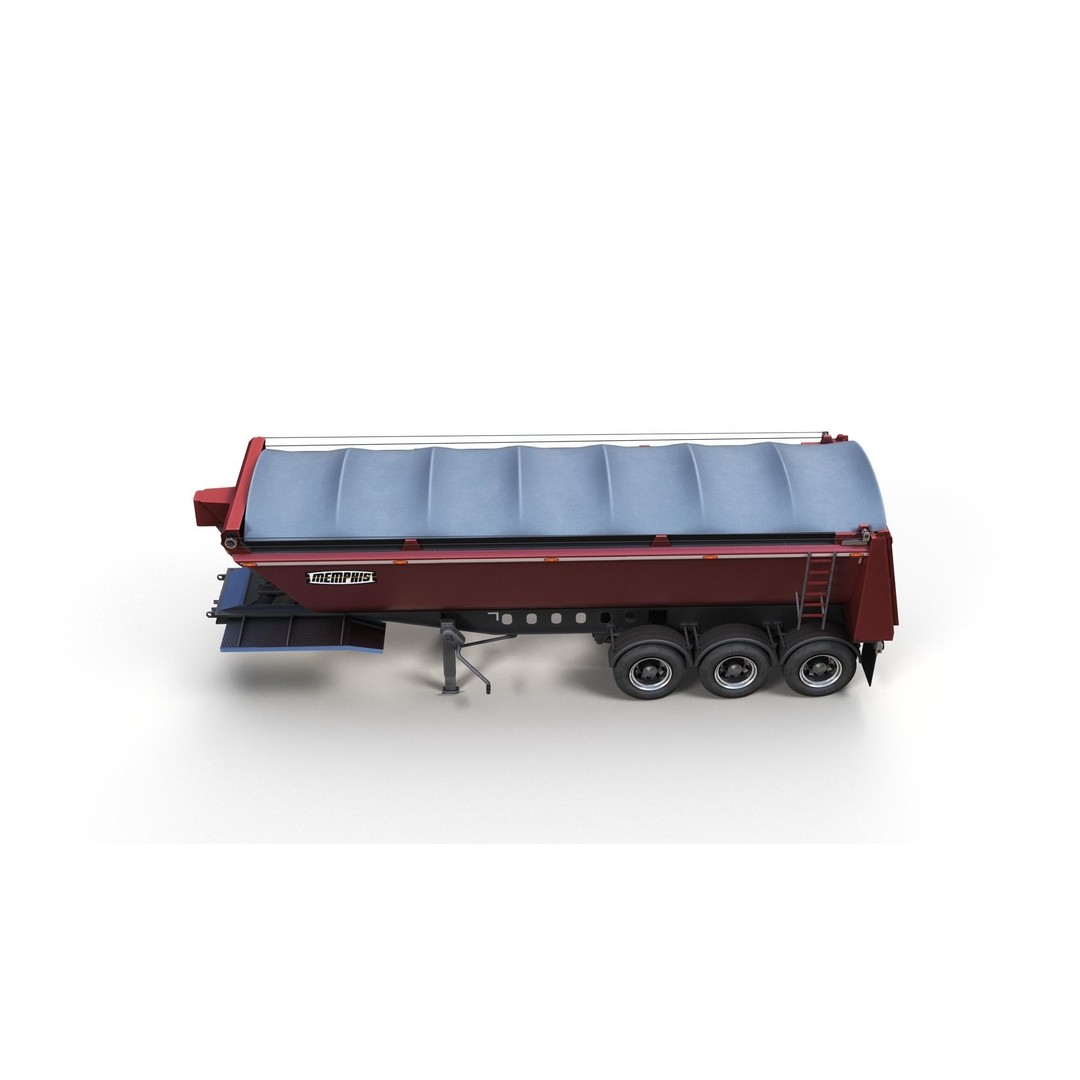 Dump Trailer 3D Model – Low Poly Game Ready Asset, PBR Textures - View 16