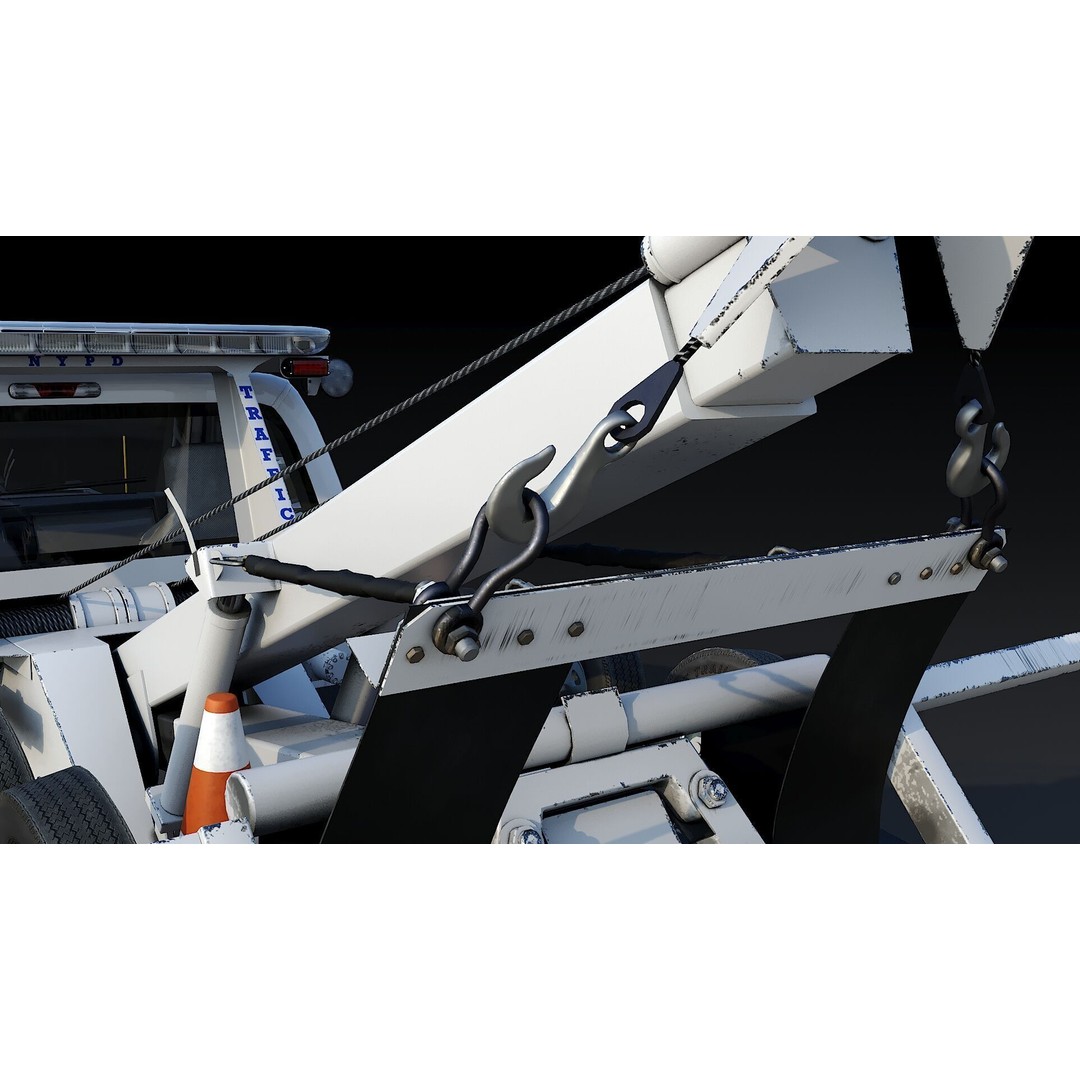 Wrecker Tow Body 3D Model – Low Poly Game Asset, FBX, PBR Textures - View 20