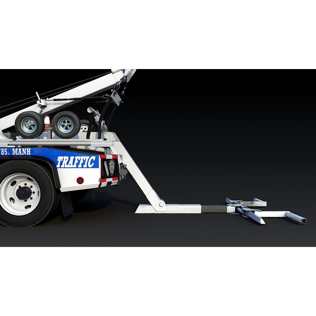 Wrecker Tow Body 3D Model – Low Poly Game Asset, FBX, PBR Textures - View 23