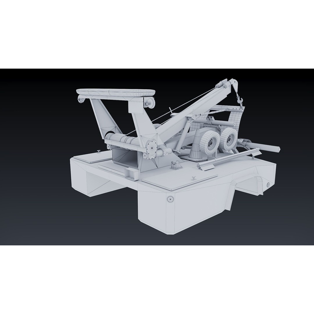 Wrecker Tow Body 3D Model – Low Poly Game Asset, FBX, PBR Textures - View 25