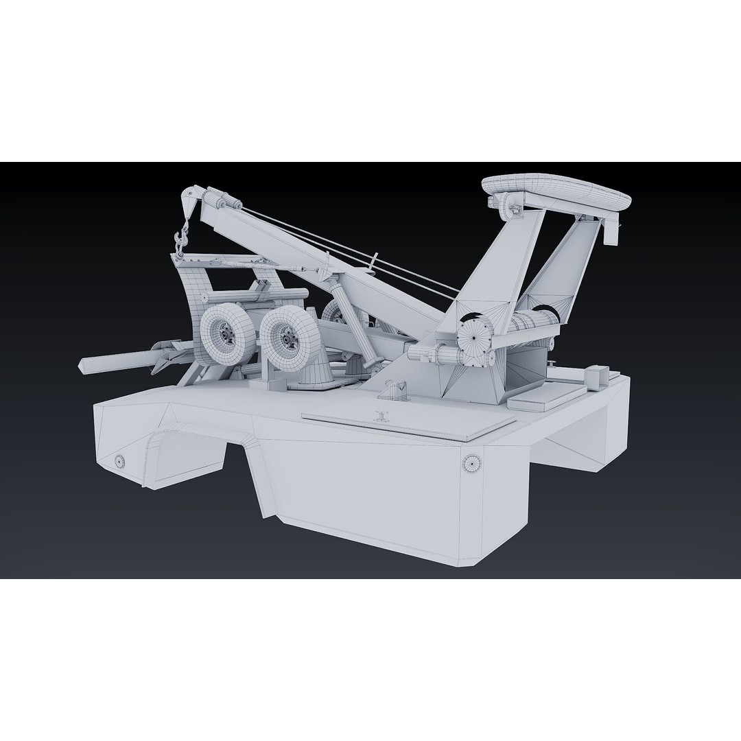 Wrecker Tow Body 3D Model – Low Poly Game Asset, FBX, PBR Textures - View 27