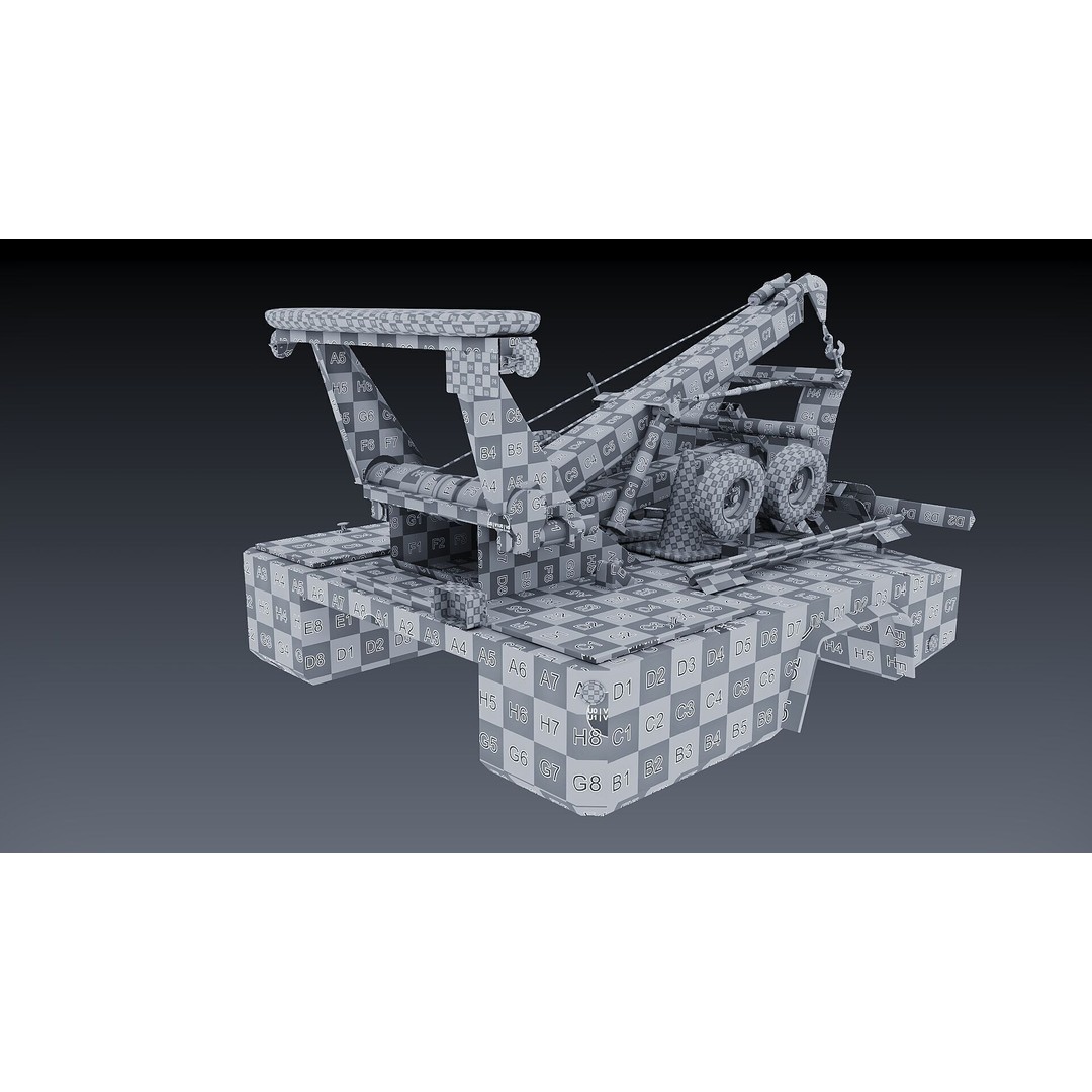 Wrecker Tow Body 3D Model – Low Poly Game Asset, FBX, PBR Textures - View 28
